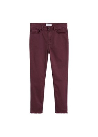 Violeta BY MANGO Slim-fit cotton trousers