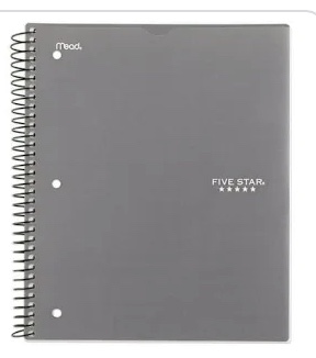 Gray five star note book