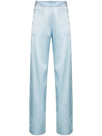 silk light blue pants