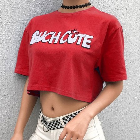 Harajuku Loose Casual Cropped t shirt Women Short Sleeve Letter Print Tops Summer Streetwear Korean Crop Top tee shirt femme-in T-Shirts from Women's Clothing on Aliexpress.com | Alibaba Group