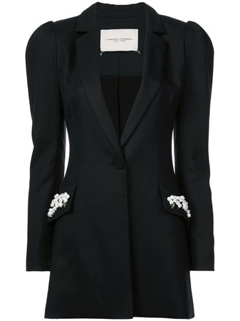 Carolina Herrera, Black Embellished Pocket Jacket