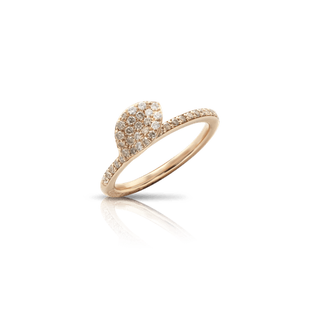 18k Rose Gold Petit Garden Ring with White and Champagne Diamonds, Pasquale Bruni