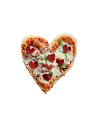 pizza food hearts