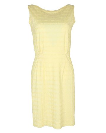 60s Sherbet Lemon Backless Wiggle Dress - S Yellow £48.7500 | Rokit Vintage Clothing