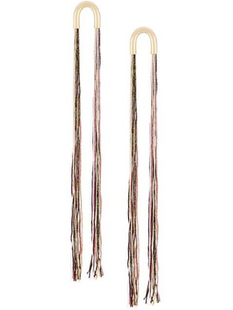 Missoni Woven Tassel Earrings MDV00169BV005B Pink | Farfetch