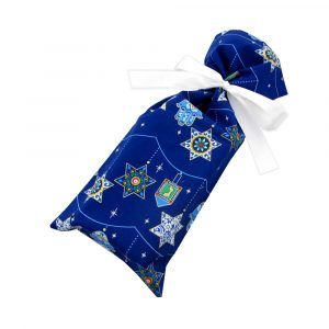 Blue Hanukkah Gift Bag - VZWraps™ Reusable Fabric Gift Bags