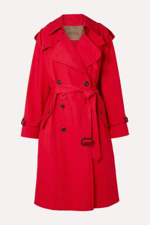 The THE Cotton-poplin Trench Coat - Red