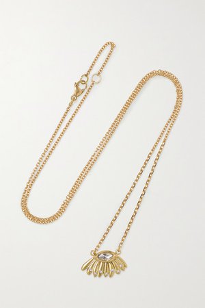 Brooke Gregson | Daisy Dewdrop 18-karat gold diamond necklace | NET-A-PORTER.COM