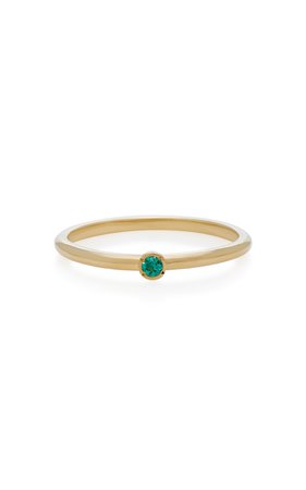Octavia Elizabeth 18K Gold Emerald Ring