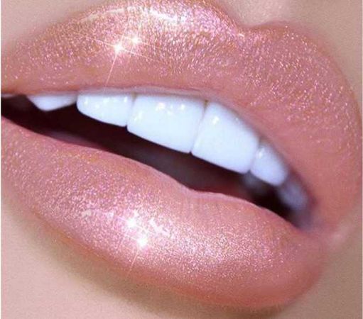 Shiny lip makeup