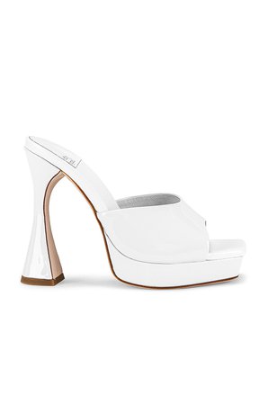 Jeffrey Campbell Hollywood Platform Mule in White Patent | REVOLVE