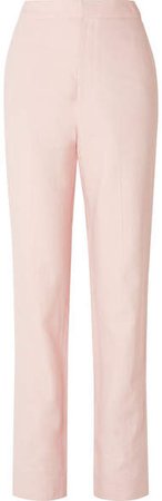 Sebastian Twill Straight-leg Pants - Pastel pink