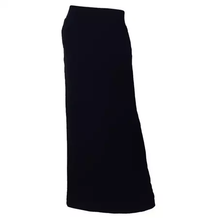 Tom Ford for Gucci Black Silk Velvet 1990s 90s Vintage Full Length Maxi Skirt For Sale at 1stDibs | 90s black maxi skirt, gucci black skirt, gucci skirt black