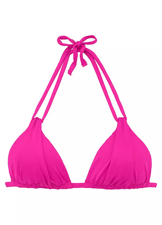 Pink triangle bikini top