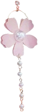 Sakura earring with pearls