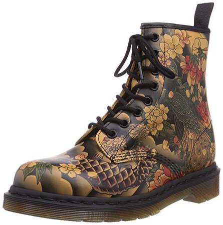 Dr. Martens - 8-Loch Boots - 1460 tattoo sleeve tan , Größe:42: Amazon.de: Schuhe & Handtaschen
