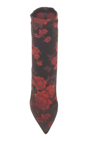 Floral-Print Spandex Sock Boot by Dolce & Gabbana | Moda Operandi