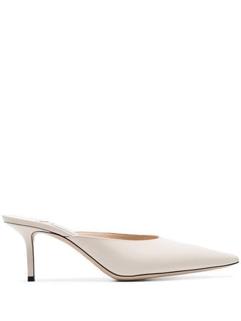 Jimmy Choo cream Rav 65 pointed mules $510 - Buy Online - Mobile Friendly, Fast Delivery, Price