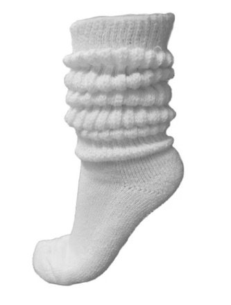 White Slouch Socks