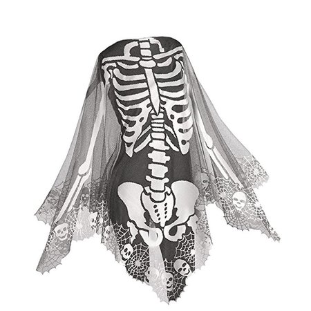 Heritage Lace Skeleton Poncho, 60 by 60-Inch, Pewter