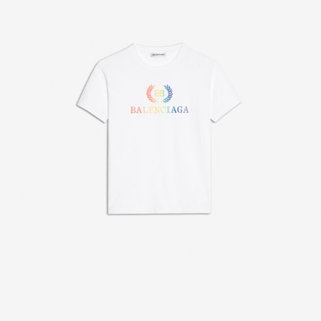 ‎OFF WHITE ‎ ‎Rainbow BB Small T Shirt ‎ for ‎Women‎ | Balenciaga