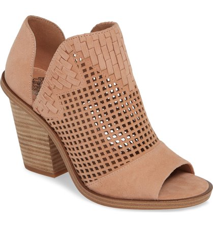 Vince Camuto Fritzey Perforated Peep Toe Bootie (Women) | Nordstrom