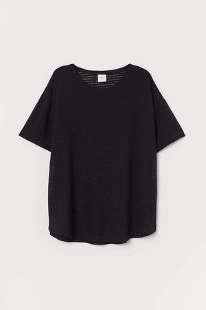 Wide-cut T-shirt - Black