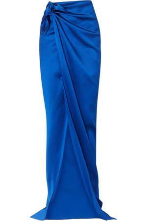 Balenciaga | Satin wrap maxi skirt | NET-A-PORTER.COM
