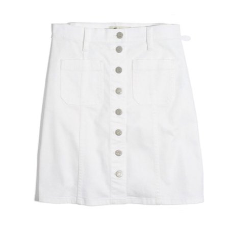 white button skirt