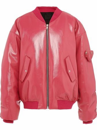 Shop Prada oversized nappa leather bomber jacket with Express Delivery - FARFETCH