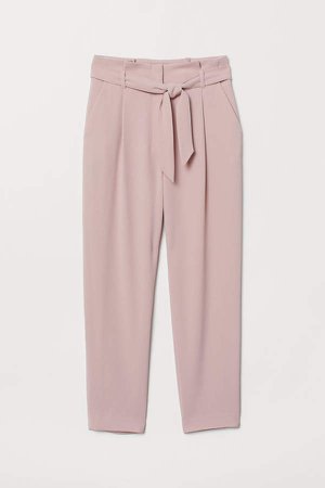 Paper-bag Pants - Pink