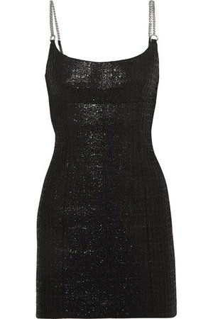 Black Chain Strap Mini Dress