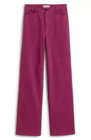 Madewell Emmet 2.0 High Waist Wide Leg Stretch Cotton Pants | Nordstrom