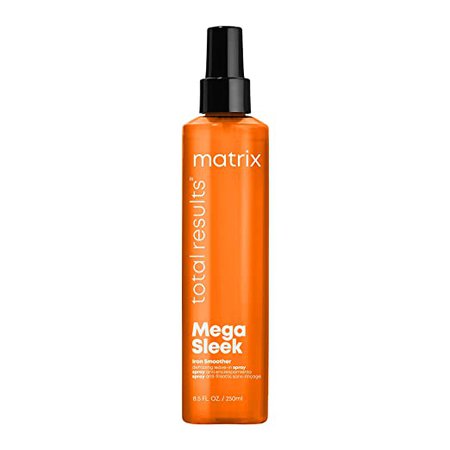 Amazon.com: MATRIX Total Results Mega Sleek Iron Smoother Defrizzing Leave-In Spray, Protects Against Heat Damage Leaving Hair Smooth & Frizz-Free, for All Hair Types, 8.5 Fl Oz : Beauty & Personal Care