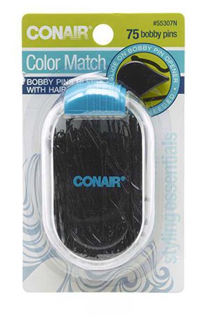 Amazon.com : Conair Color Match Bobby Pins, Black : Hair Pins : Beauty