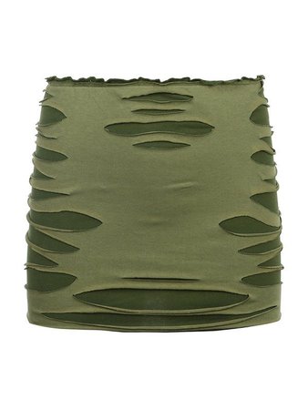 2022 Distressed Patchwork Cargo Mini Skirt Green S In Skirts Online Store. Best For Sale | Emmiol.com