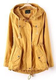 yellow drawstring jacket - Google Search