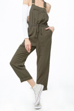 Cuffed Drawstring Overalls | Forever 21