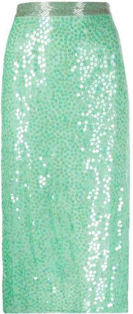 The sequinned pencil skirt