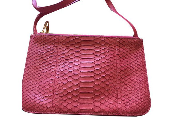 Sonia Rykiel Python bag old pink dark Handbags Leather Pink ref.42744 - Joli Closet