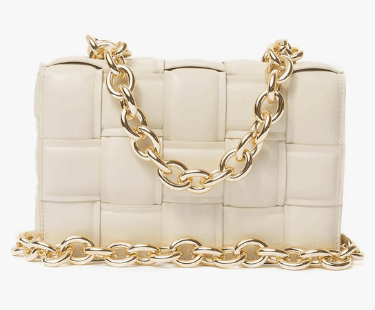 Cream & gold purse