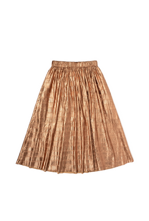 Metallic Pleated Skirt - Copper – BURU