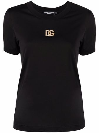 Shop Dolce & Gabbana logo-plaque short-sleeve T-shirt with Express Delivery - FARFETCH