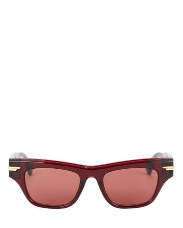 Bottega Veneta Slim Rectangular Sunglasses | INTERMIX®