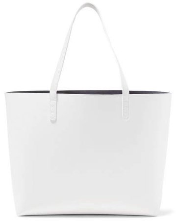 Large Leather Tote - White