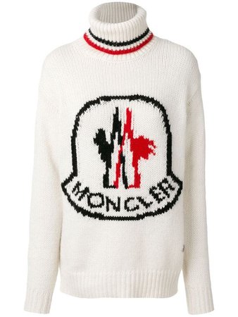 Moncler Gamme Rouge logo patch roll-neck sweater