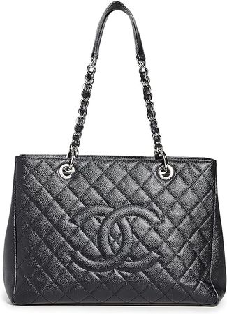 Amazon.com: CHANEL Women's Pre-Loved Grand Shopping Tote, Caviar, Black, One Size : Clothing, Shoes & Jewelry