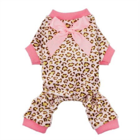 Amazon.com : Fitwarm® Leopard Ribbon Soft Velvet Dog Pajamas for Pet Dog Clothes Comfy Pjs, X-small : Pet Supplies