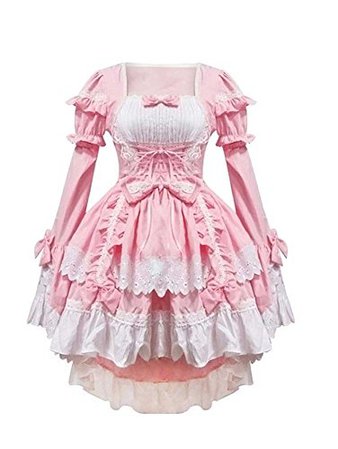 Leegoal Sexy Pink Japan Cosplay Lolita Maid Halloween Fancy Dress Costumes Outfit
