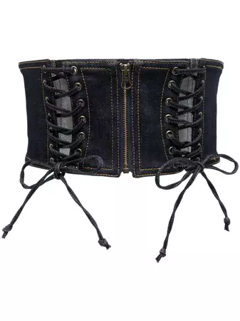 Jean Paul Gaultier corset-style Denim Top - Farfetch